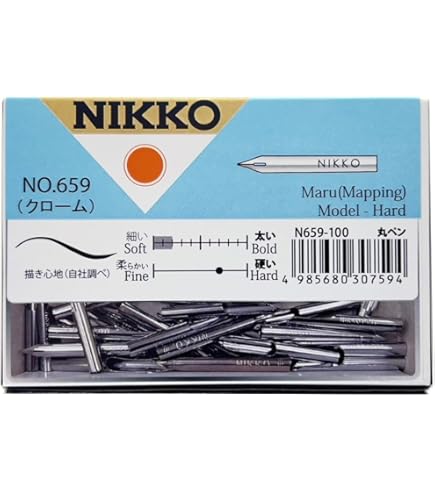 Amazon.co.jp: 立川ピン製作所 日光 ペン先 Gペン 100本入 NG100